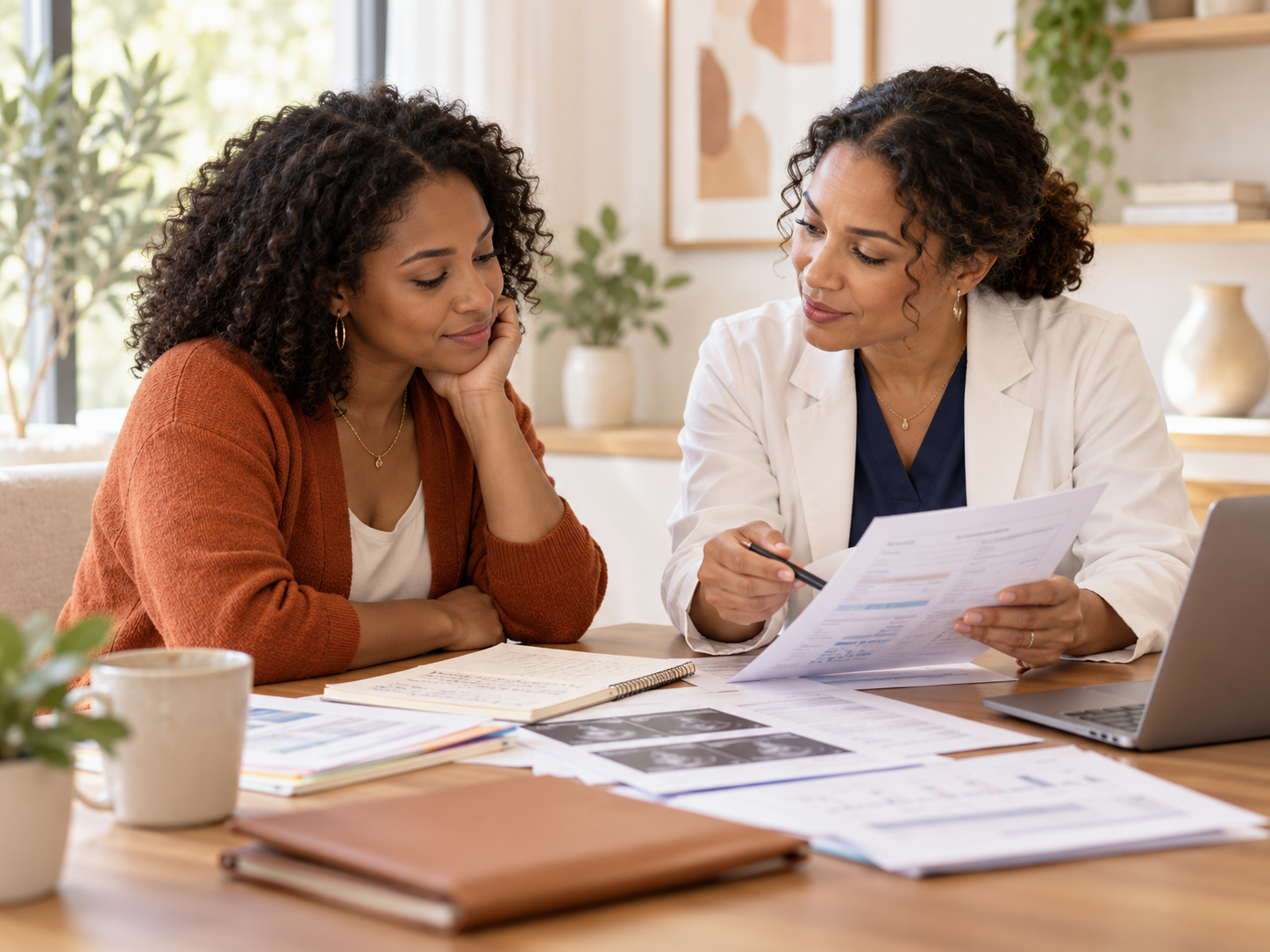 Patient talking with a healthcare professional